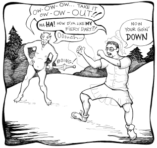 'Shaun's World' - pen and ink comic strip 'toon